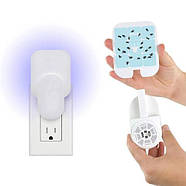 Пастка-знищувач від комарів та комах Антимоскітна ультрафіолетова лампа в розетку, фото 2