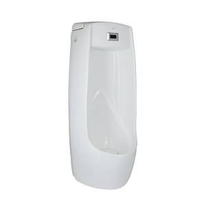 Qtap Scorpio Пісуар підлоговий 430x370x990 мм, White з ІЧ-датчиком автоматичного змивання, задній підвод,
