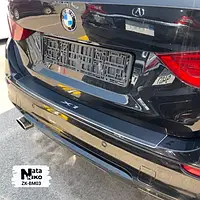 Накладка на бампер із загином на BMW X3 II (2010-2017) (Carbon)