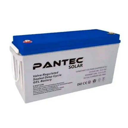 Акумуляторна батарея PANTEC 200-12 GEL 12V 200 Ah (522 x 240 x 224), 60.3 kg Grey Q1/48, фото 1