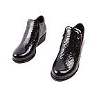 Черевики жіночі Kesim чорні натуральна лакована шкіра, 36, фото 5