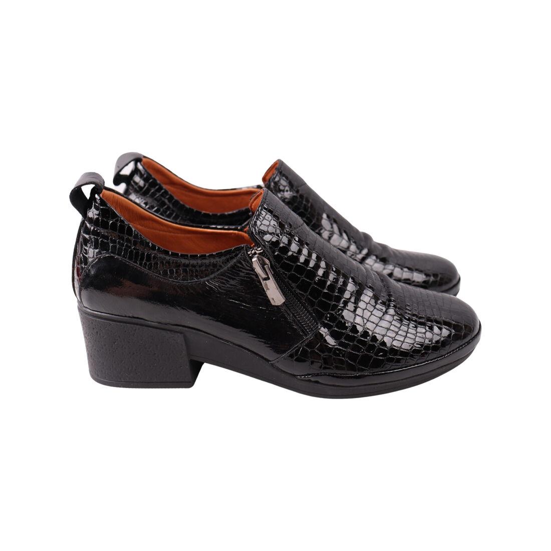 Туфлі жіночі Kesim чорні натуральна лакована шкіра, 39, фото 1