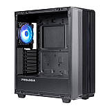 Корпус Prologix E122 Tempered Glass&Mesh Black Black DS, фото 3