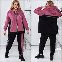 Женский спортивный костюм . Украшен стразами. Кофта на молнии и штаны . Р-50-60. Женские спортивные костюмы .