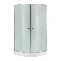 Lidz Душова кабіна ŁATWA SC90x90.SAT.LOW.FR, скло Frost 4мм + Душовий піддон KAPIELKA ST90x90x15