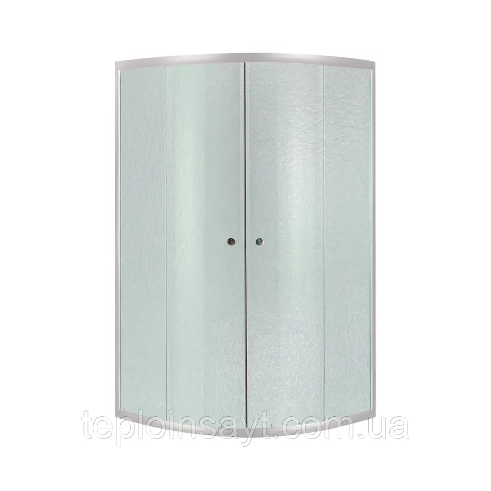 Душова кабіна Latwa SC90x90.SAT.LOW.FR полукругла, для низьк. піддону, висота 185 см, скло Frost 4 мм, без піддону Lidz