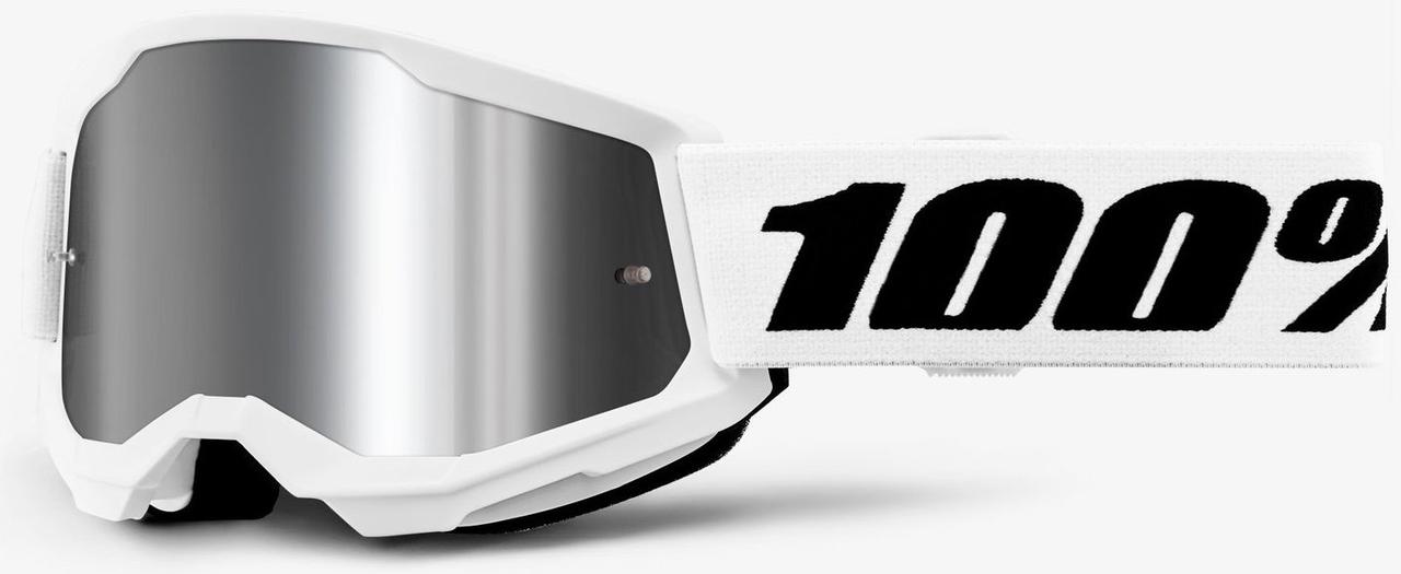 Окуляри 100% STRATA 2 White - Mirror Silver Lens, Mirror Lens