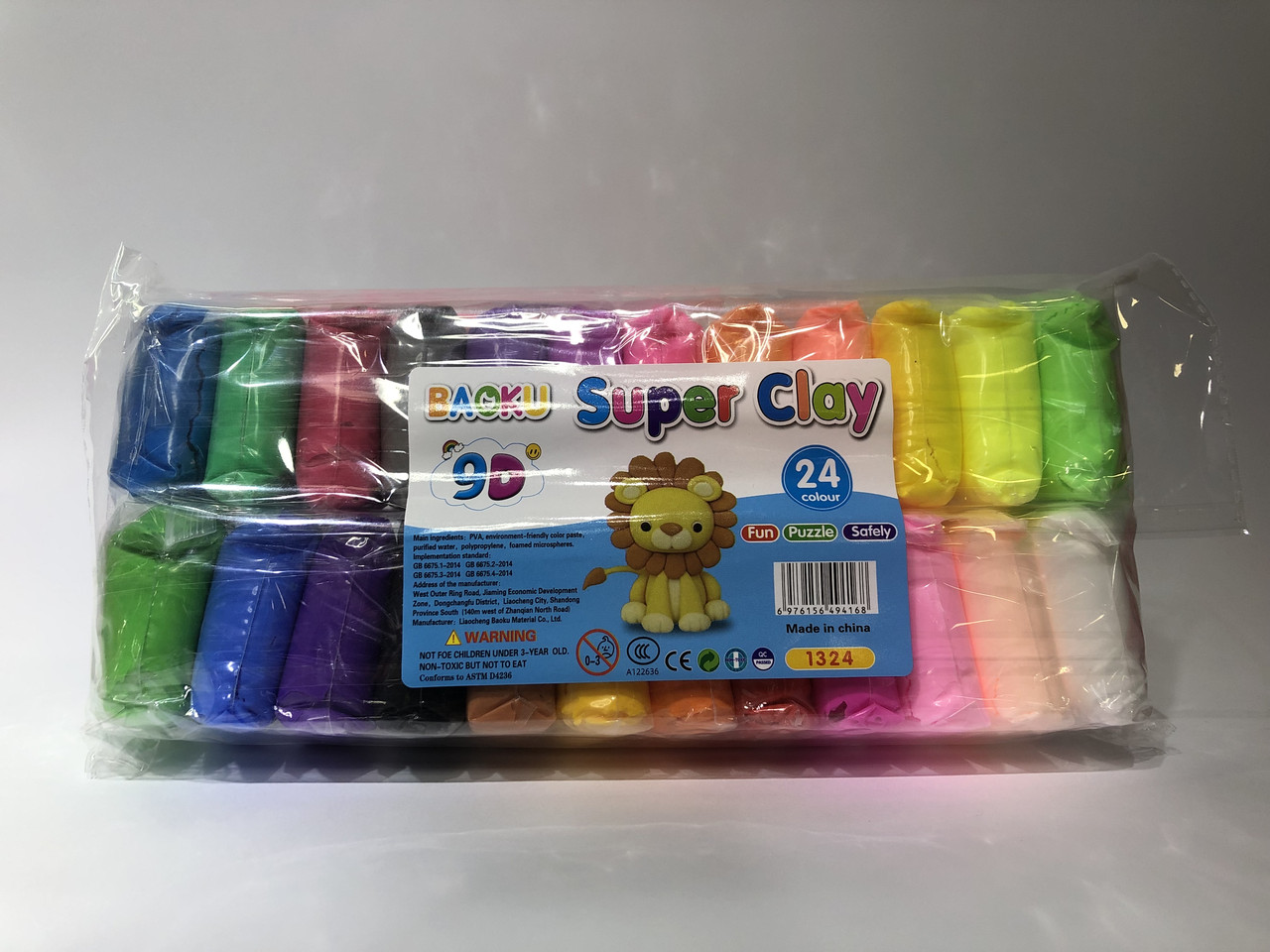 Набір для ліплення з повітряним пластиліном 24 кольори, фото 1