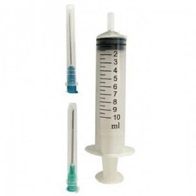 Шприц однор. 10 мл  ANGELMED  3-х комп 2 игли  (21G  0,8х 40 мм и 23G 0,6x30 мм) Luer Slip
