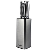 Універсальний набір 5 кухонних ножів із підставкою з ножів неіржавкої сталі для кухні Magio MG-1094 Сірий
