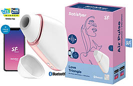 Кліторальний вібростимулятор з повітряними імпульсами та управлінням через додаток Satisfyer Love Triangle White