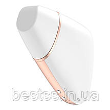 Кліторальний вібростимулятор з повітряними імпульсами та управлінням через додаток Satisfyer Love Triangle White, фото 3