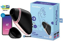 Кліторальний вібростимулятор з повітряними імпульсами та управлінням через додаток Satisfyer Love Triangle Black