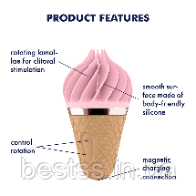 Кліторальний стимулятор Satisfyer Sweet Treat Pink/Brown – десерт, який дарує оргазм, фото 3