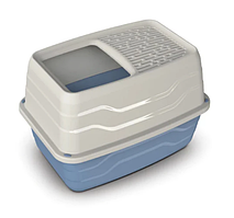 Туалет для кішок Georplast Salto з верхнім входом, синій, 10525, 56х40х38 см