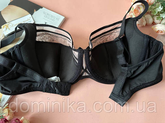 85D М'який бюстгальтер чорно-бежевий, фото 2