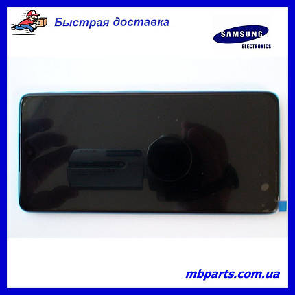 Дисплей модуль Samsung SM А525 OLED А52 Blue 2021 у зборі з рамкою, фото 1