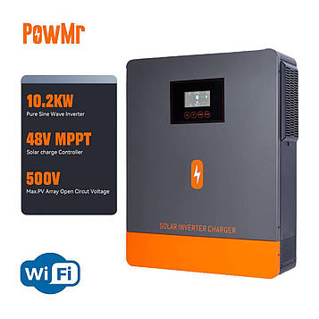 Гібридний сонячний інвертор PowMr POW-HVM10.2M-48V 220В + WIFI