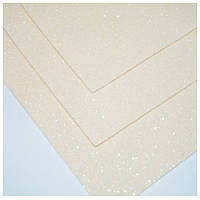 Фоаміран з глітером 2 мм, розмір 20*30 см, колір -бежевий АВ, шт, Бежевий