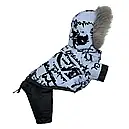 Комбінезон з'ємні штани 28 см (об'єм до 41см) флок блакитний розм 3 для собак, фото 3