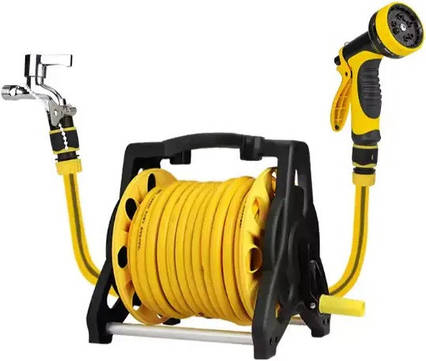 Котушка для водяного шланга + шланг 10 метрів поливальний набір Water Hose Reel, фото 1