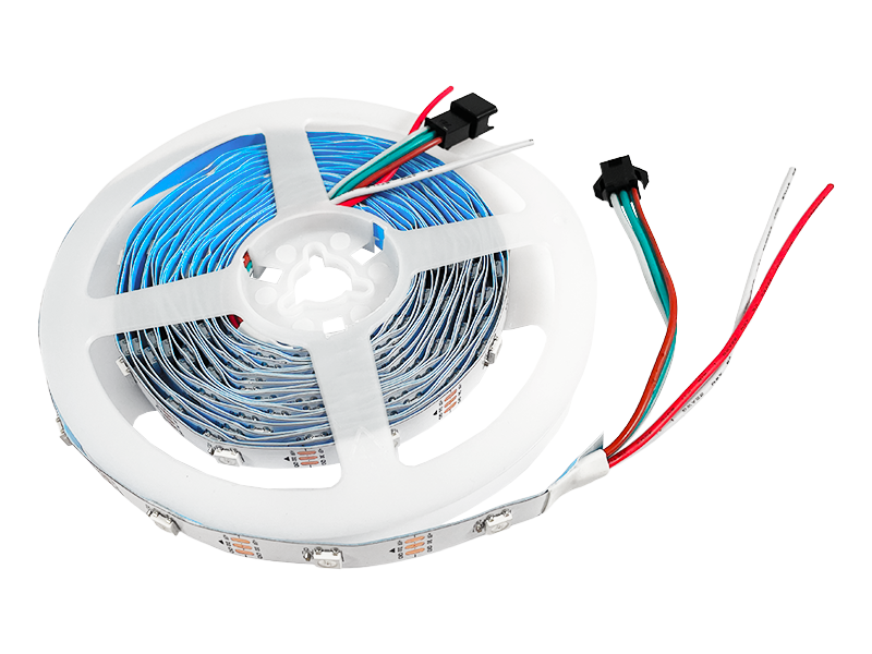 Світлодіодна стрічка 5050-30led-10mm-5V 7,2W/m IP20 WS2812 подвійна плата RGB SMART AVT