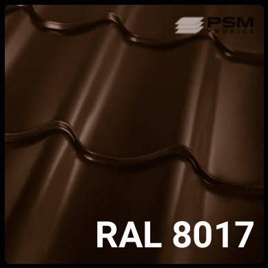 Металочерепиця ПСМ профіль (коричнева) RAL 8017 / 0,5 мм, фото 1