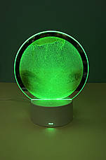 Товар з дефектом! Настільна LED лампа нічник RGB Пісочний годинник 3D Sandscape, помаранчевий пісок, фото 4