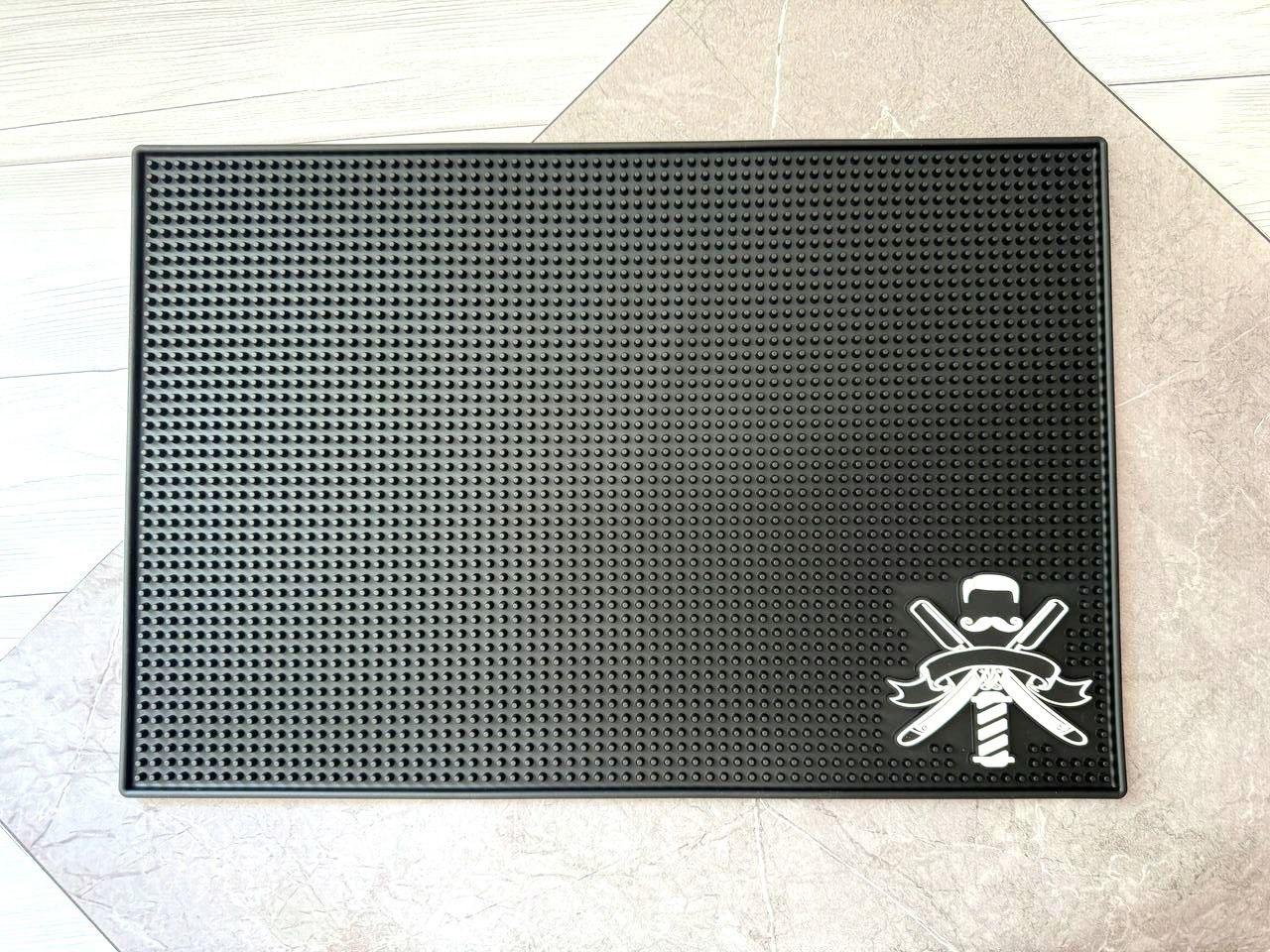 Термоковрик гумовий для перукаря, чорний, 45* 30 см