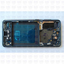 Дисплей із сенсором Samsung G991 Galaxy S21 OLED Grey (оригінальний розмір матриці) у зборі з рамкою!, фото 4