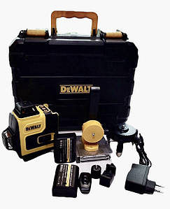 Лазерний рівень 4D DEWALT (16 ліній) зелений промінь, два акумулятори, в кейсі