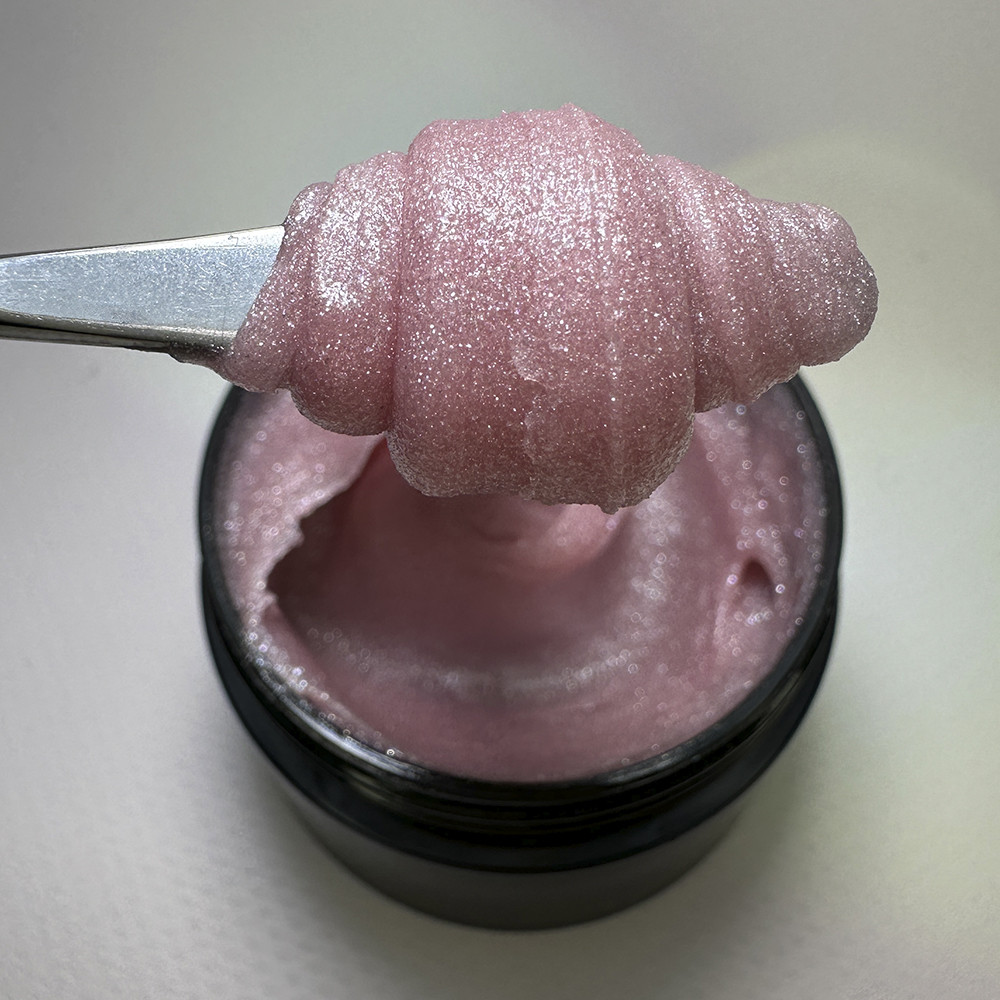 Полігель №03 для нарощування і укріплення нігтів камуфлюючий з шимером, блискітками 30г, фото 1