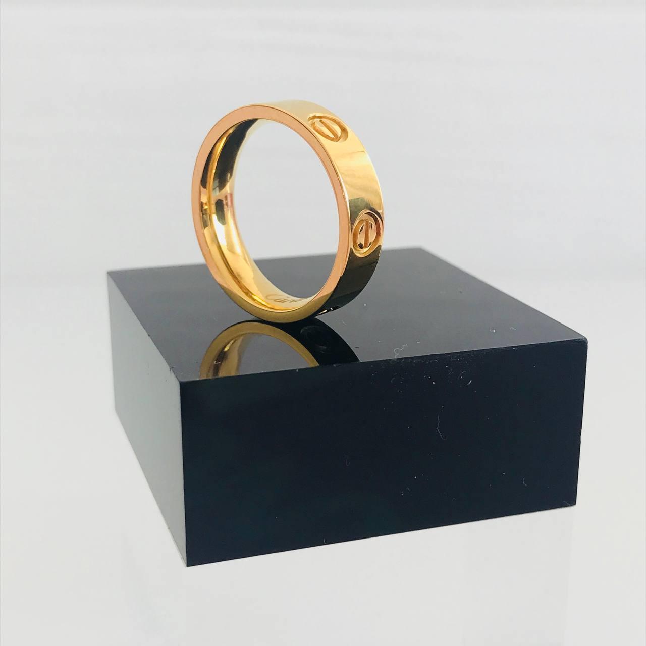 Cartier кільце LOVE в лимонному золоті / Cartier кільце лимонне золото
