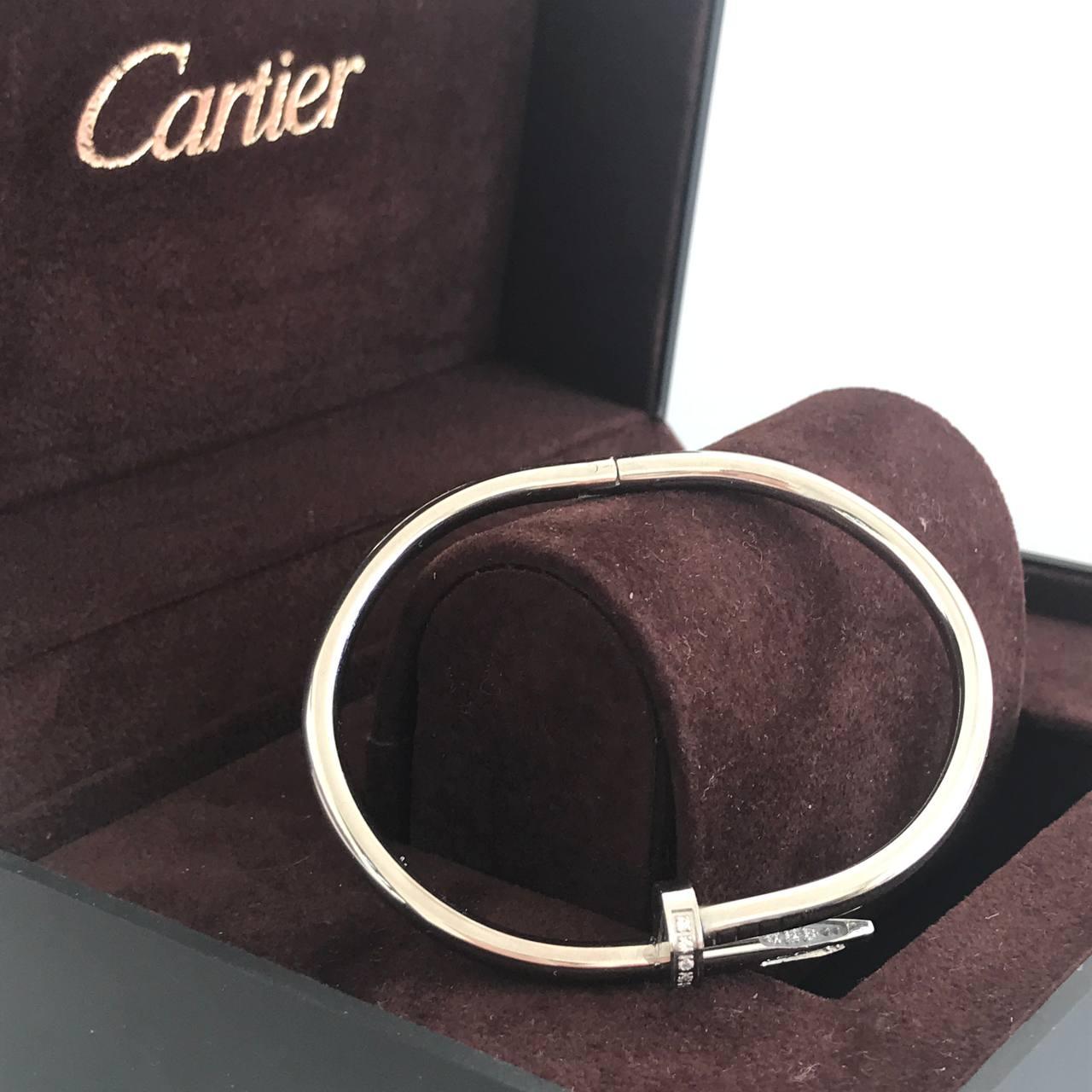 Cartier браслет цвях покриття білим золотом/ Cartier браслет цвях / Брендове пакування
