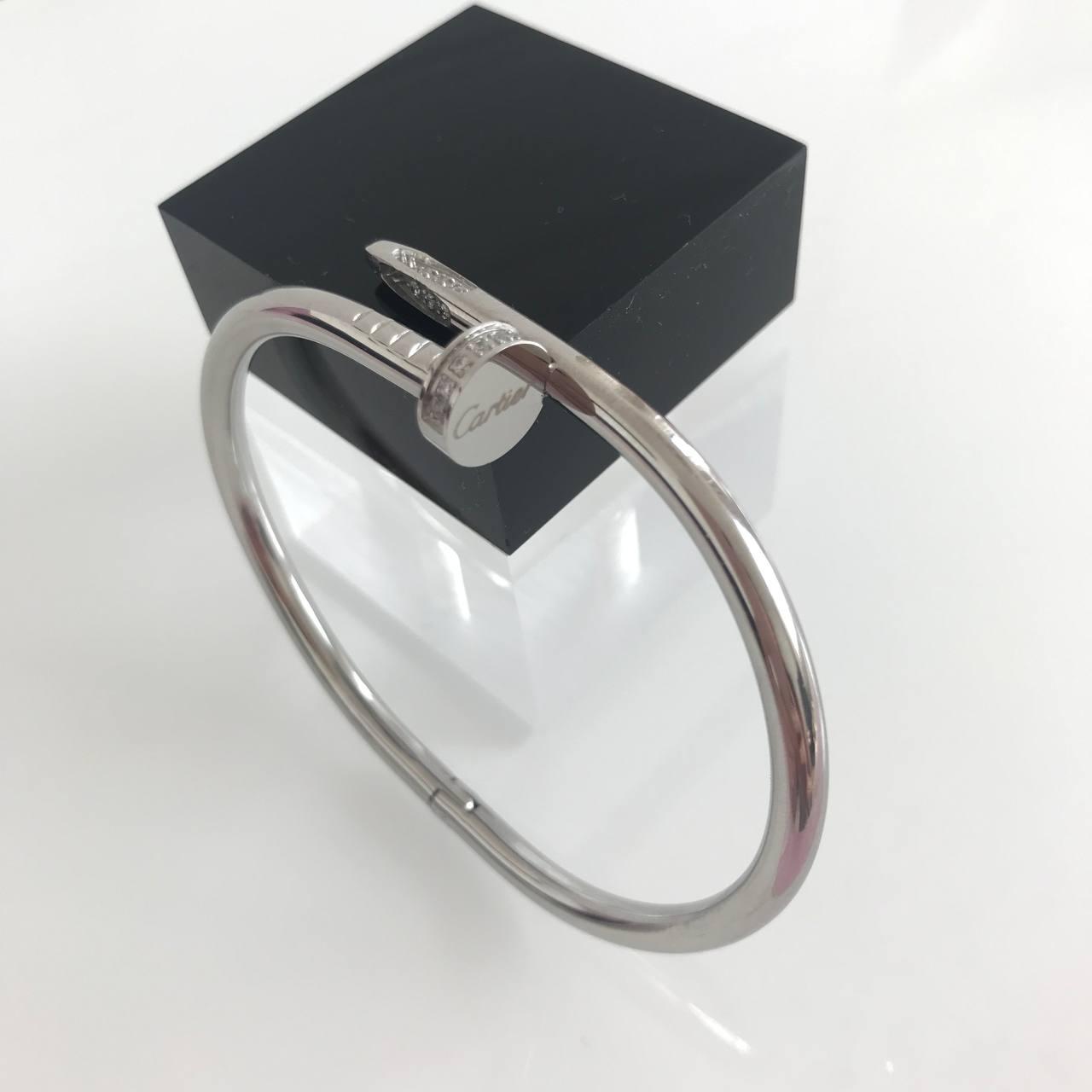 Cartier браслет цвях покриття білим золотом/ Cartier браслет цвях