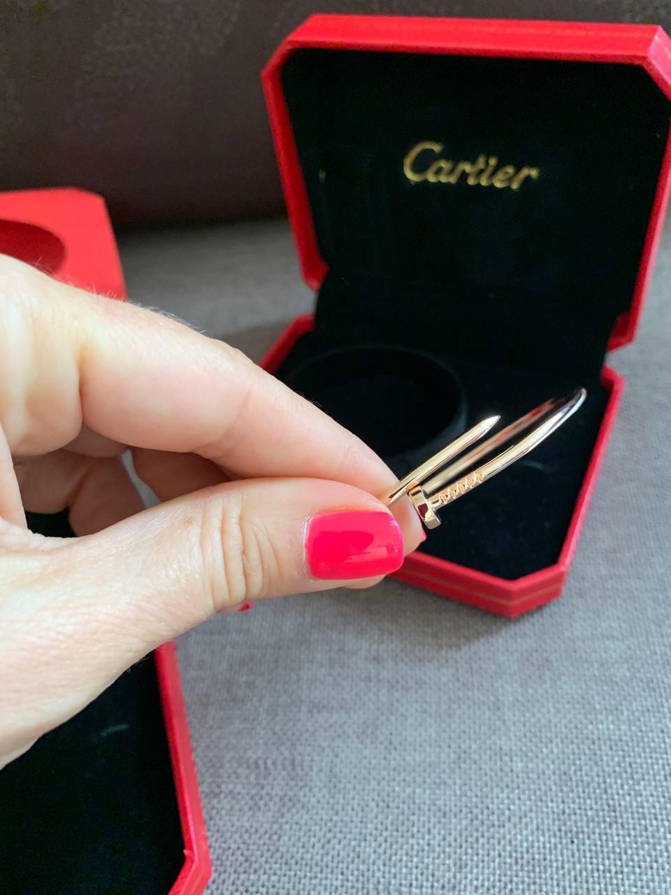 Cartier браслет цвях з упаковкою / Картьє браслет лимонне золото в пакованні