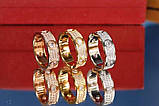 Cartier кільце LOVE з дрібним цирконієм / Cartier кільце з дрібним камінням у лимонному, рожевому та білому золоті, фото 4