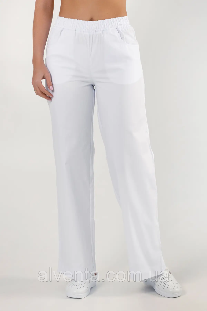 Медичні брюки Палаццо, Білий