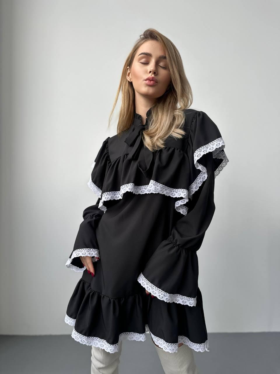 Сукня жіноча складного крою стильна і дорога в комплекті з поясом, фото 1