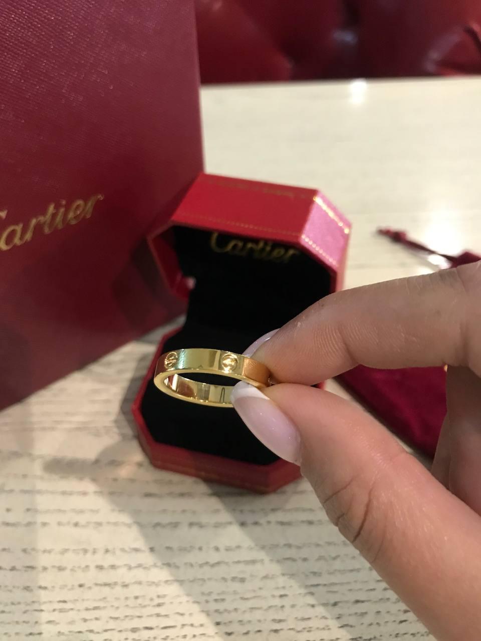 Cartier кільце в лимонному золоті тоненьке