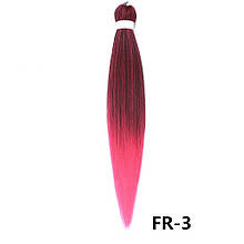 Канекалон Easy Braid омбре чорний рожевий малиновий Довжина 65см Вага 90 грам Низькотемпературний 100-150°С FR-3