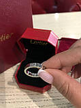 Cartier кільце LOVE тонке під срібло/Картьє кільце тонке в білому золоті, фото 4