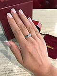 Cartier кільце LOVE тонке під срібло/Картьє кільце тонке в білому золоті, фото 3
