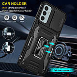 Протиударний чохол для Samsung Galaxy A15 4G/5G чорний, чохол на CАМСУНГ ГЕЛЕКСІ А15 з кільцем і шторкою, фото 5