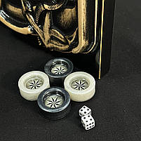 Дерев'яні нарди ручної роботи Корабель 50×23 см подарункові, фото 8