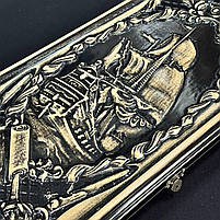 Дерев'яні нарди ручної роботи Корабель 50×23 см подарункові, фото 5