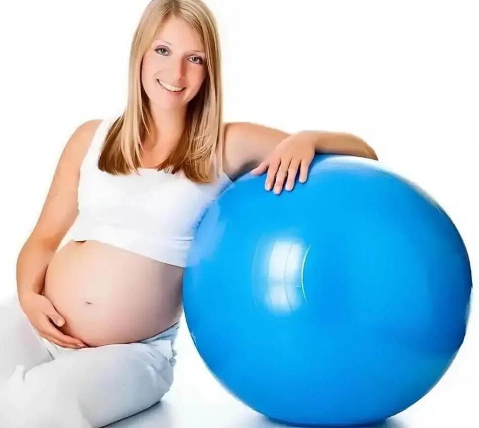 М'яч для фітнесу (фітбол для вагітних, для новонароджених, для занять із немовлятами) 75 см Profit Ball Синій, фото 1