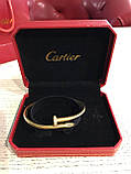 Cartier браслет цвяхв лимонному золоті з камінням на капелюсі / Картьє цвях браслет із цирконієм на капелюшці, фото 7