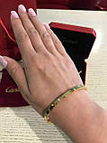 Cartier браслет з викруткою в лимонному золоті з камінням / Cartier браслет LOVE лимонне золото, фото 4