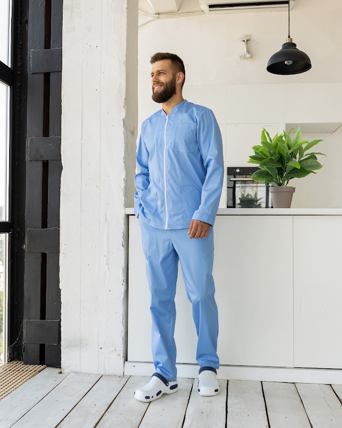 Костюм медичний чоловічий Титан довгий рукав стрейч-котон, фото 1